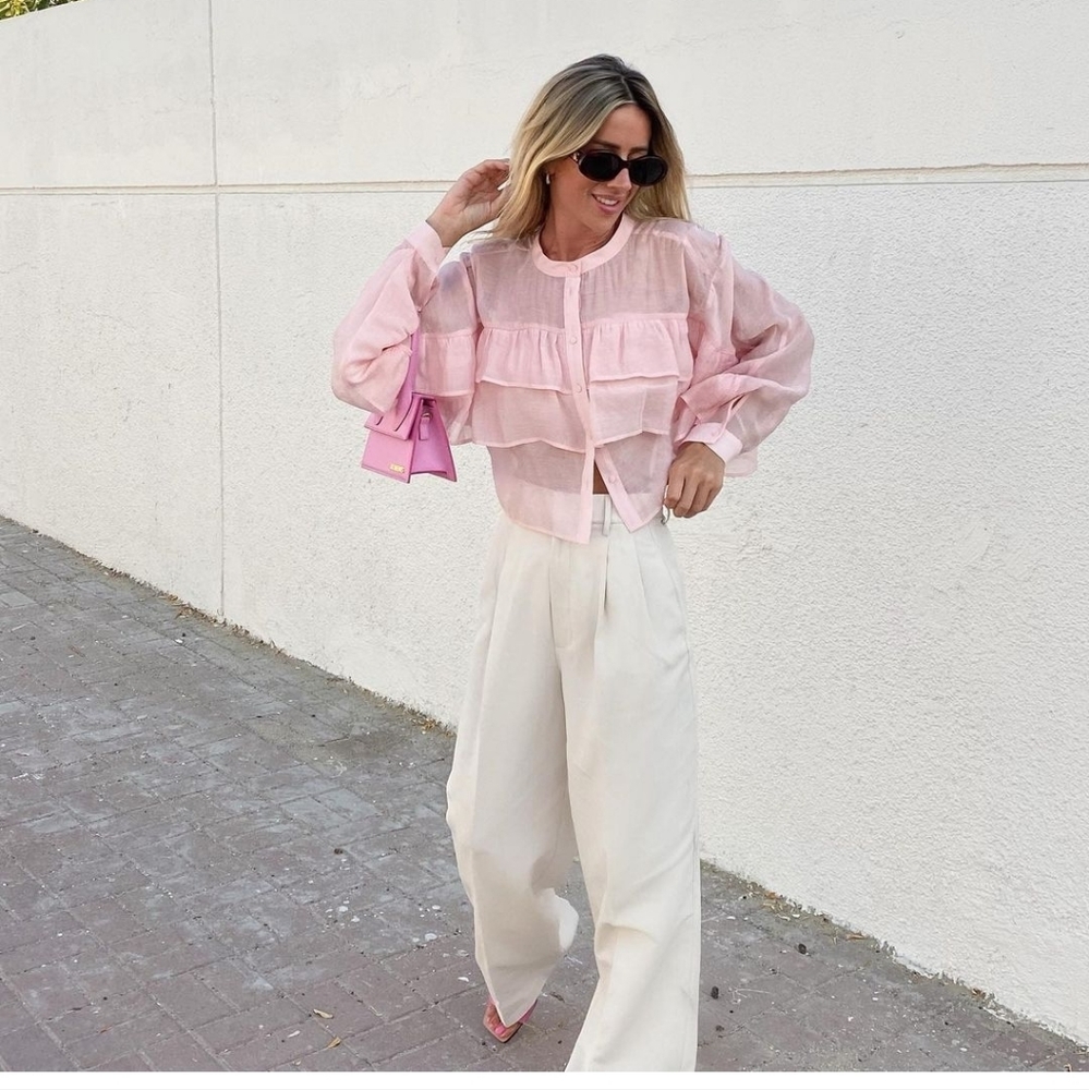 Zara Ruffled Romantic blouse - Picture 9 of 13